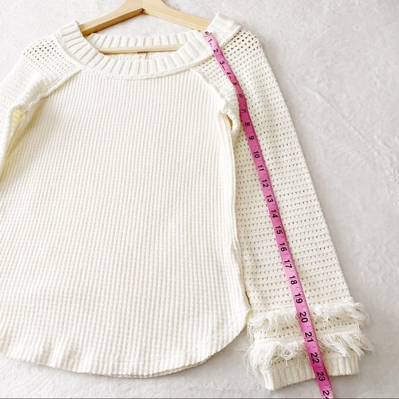 Alter’d State Thermal & Knit Fringe Sleeve Top - Picture 10 of 11